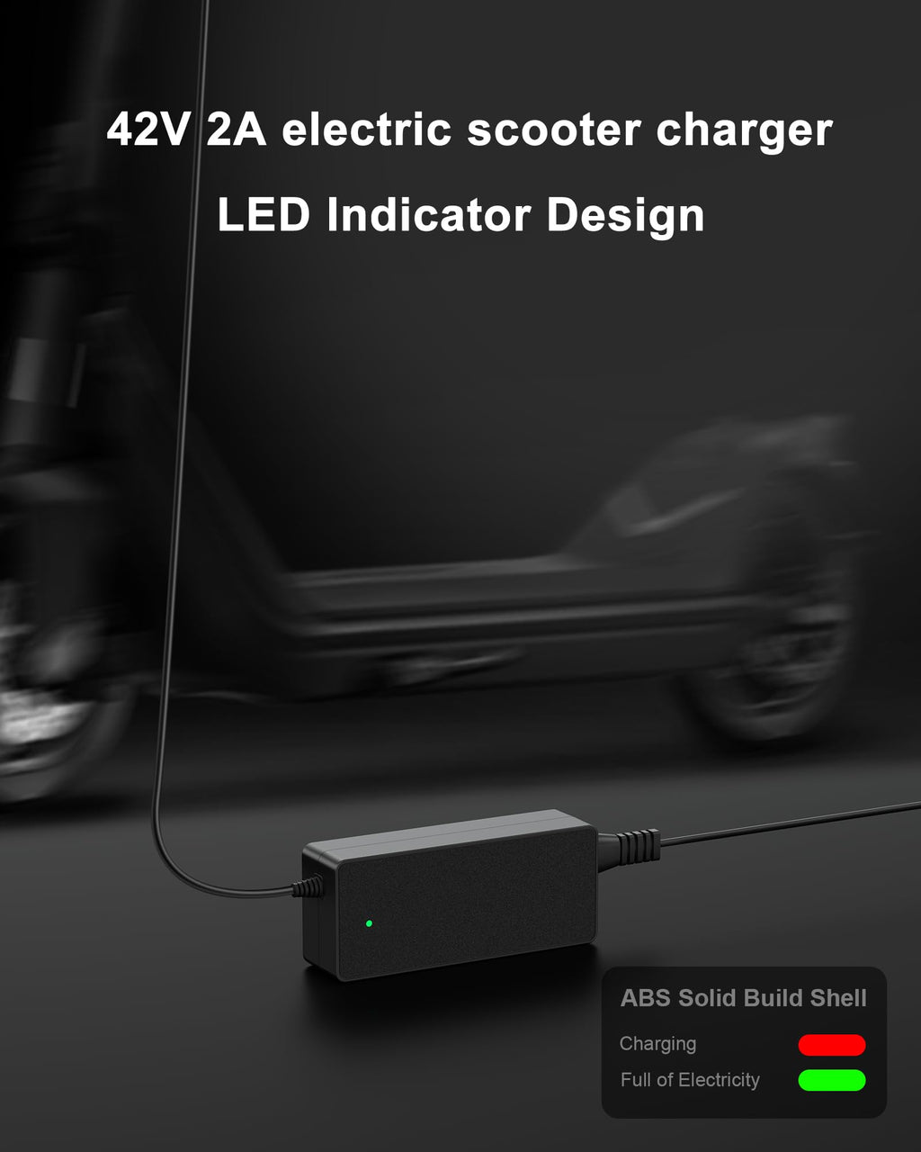 42V 2A Electric Scooter Charger with LED Indicator S44834