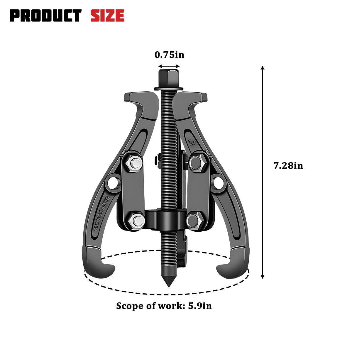 3 Jaw Inner Bearing Puller with Reversible Jaws Z9052