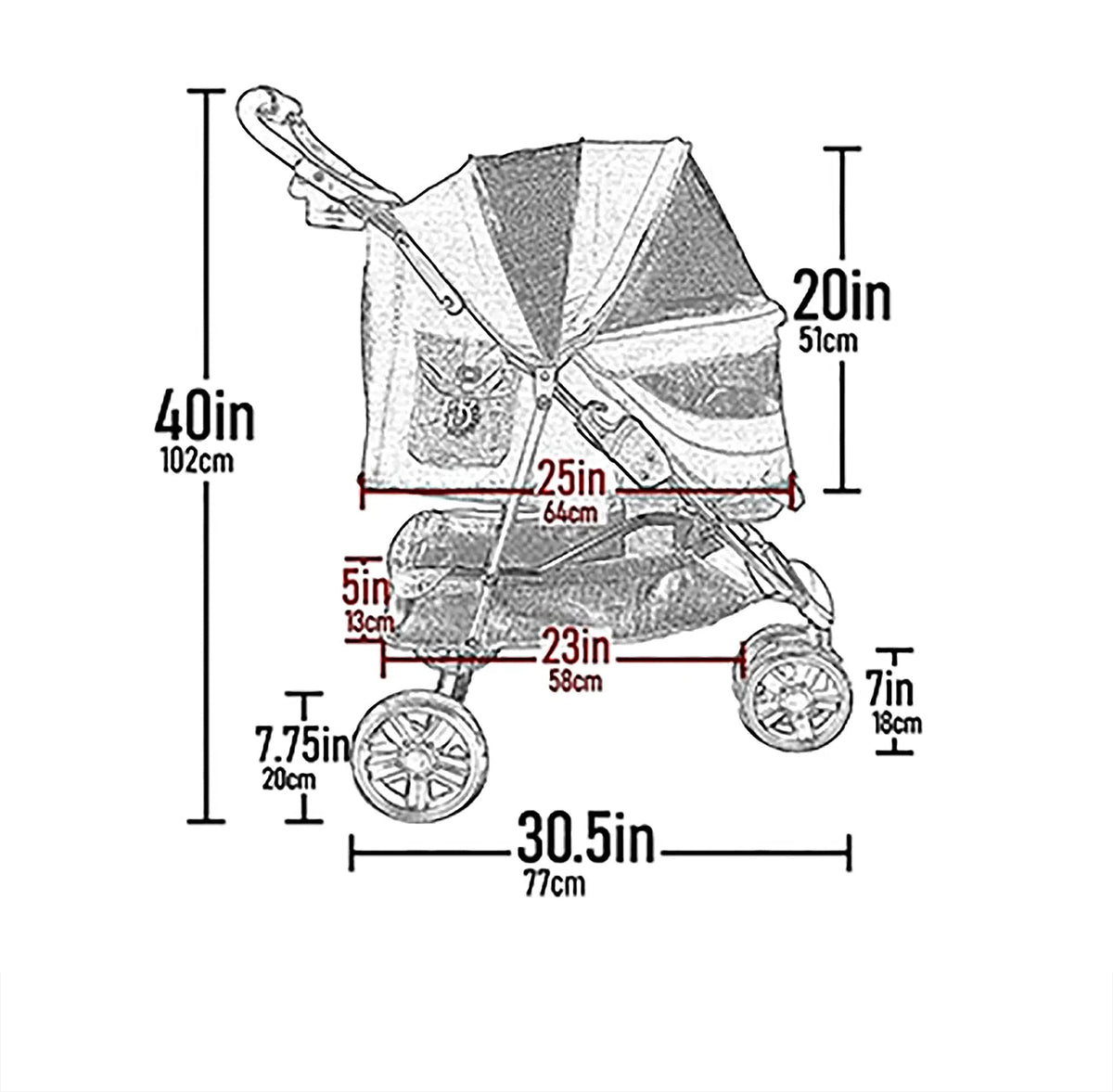 3 Wheel Pet Stroller A1537