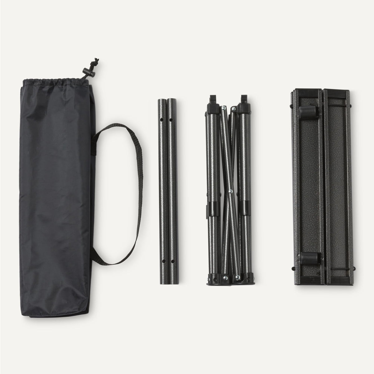 Folding Camping Table Alloy Steel Aluminum Small Black E56881