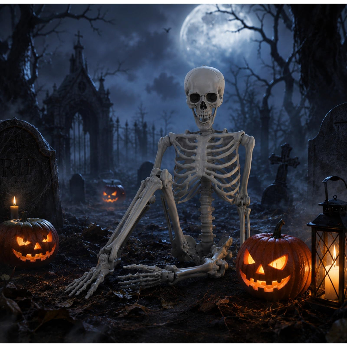 5.4 ft Full Body Plastic Skeleton Prop Q3214