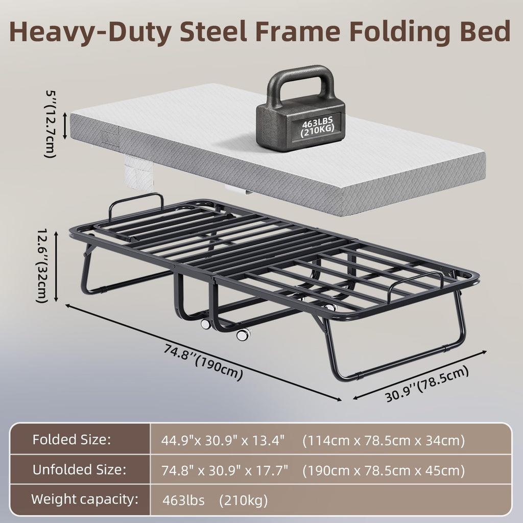 Adjustable Folding Bed with Mattress C540