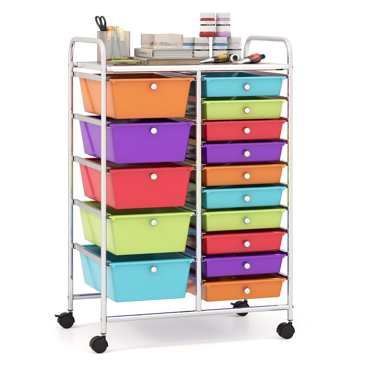 15 Drawer Rolling Storage Cart Q22418