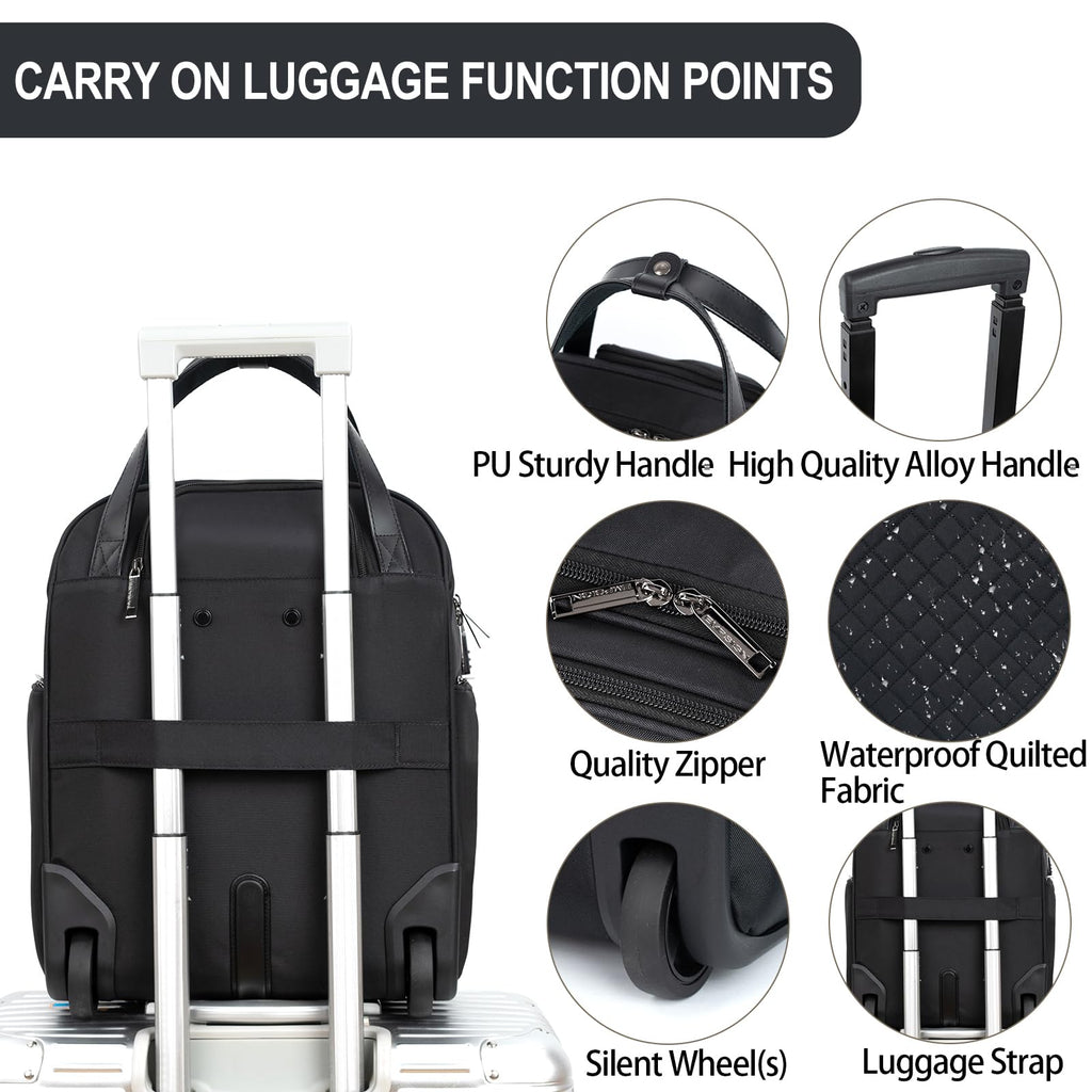 Black 16" Underseat Wheeled Bag P896547