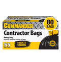 55 Gallon Heavy Duty Contractor Bags with Flap Ties, Pack of 80 V8750