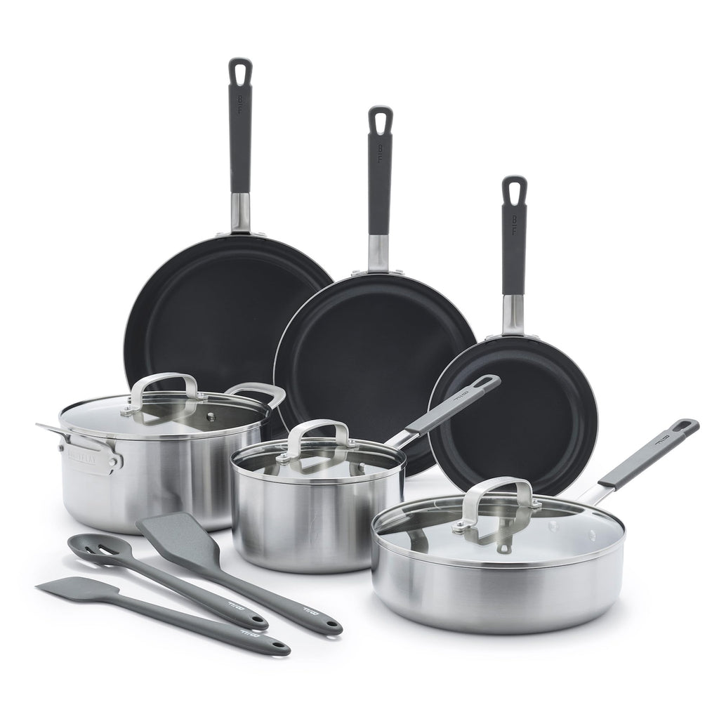Stainless Steel 12 Piece Nonstick Cookware Set S543231