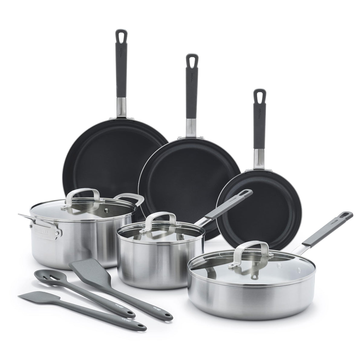 Stainless Steel 12 Piece Nonstick Cookware Set S543231