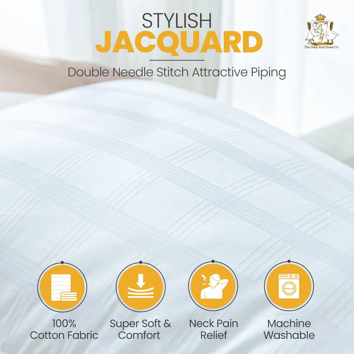 King Size Cotton Down Alternative Bed Pillows Set of 2 H977228