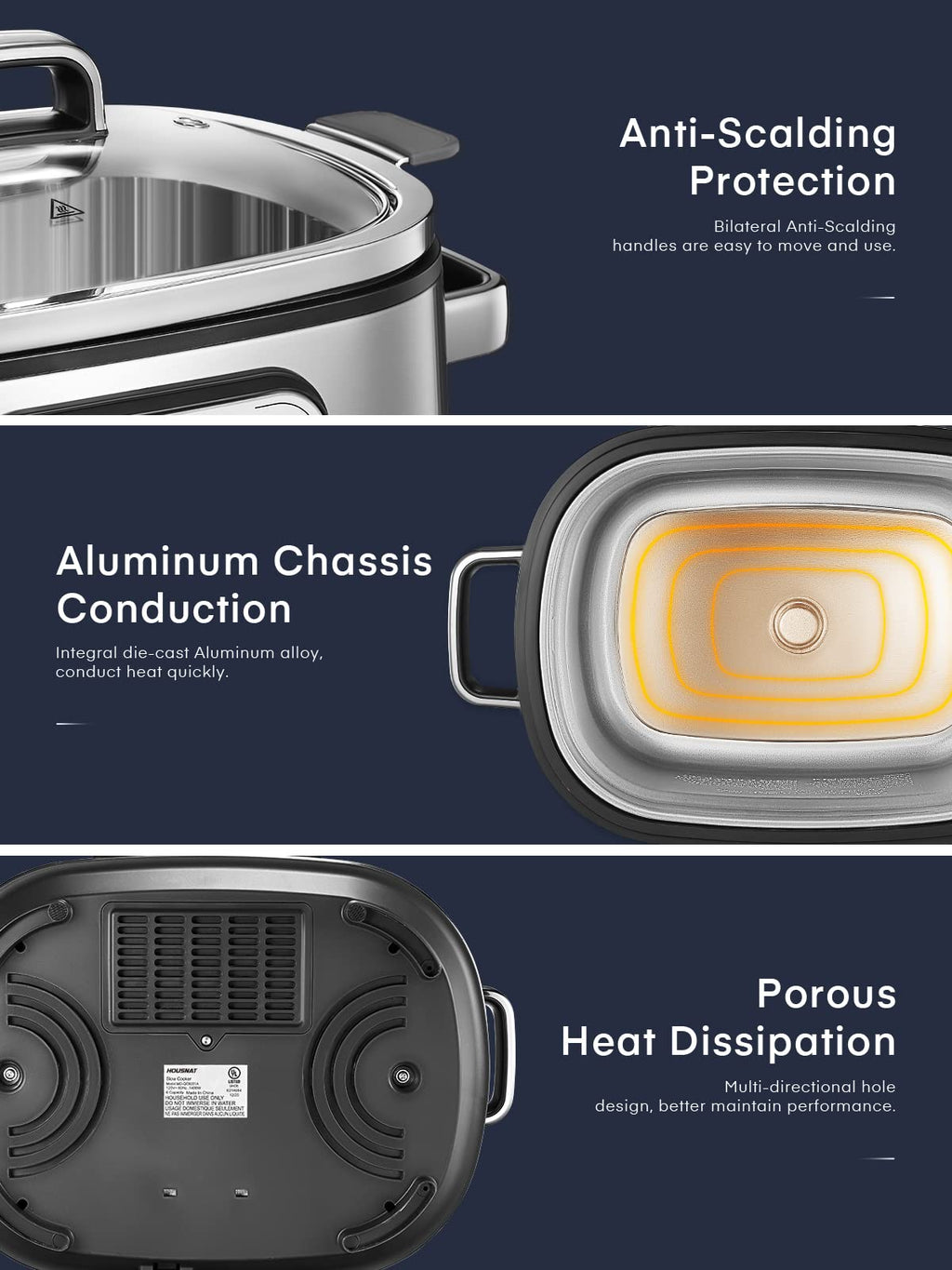 6 Quart Programmable Stainless Steel Slow Cooker B535