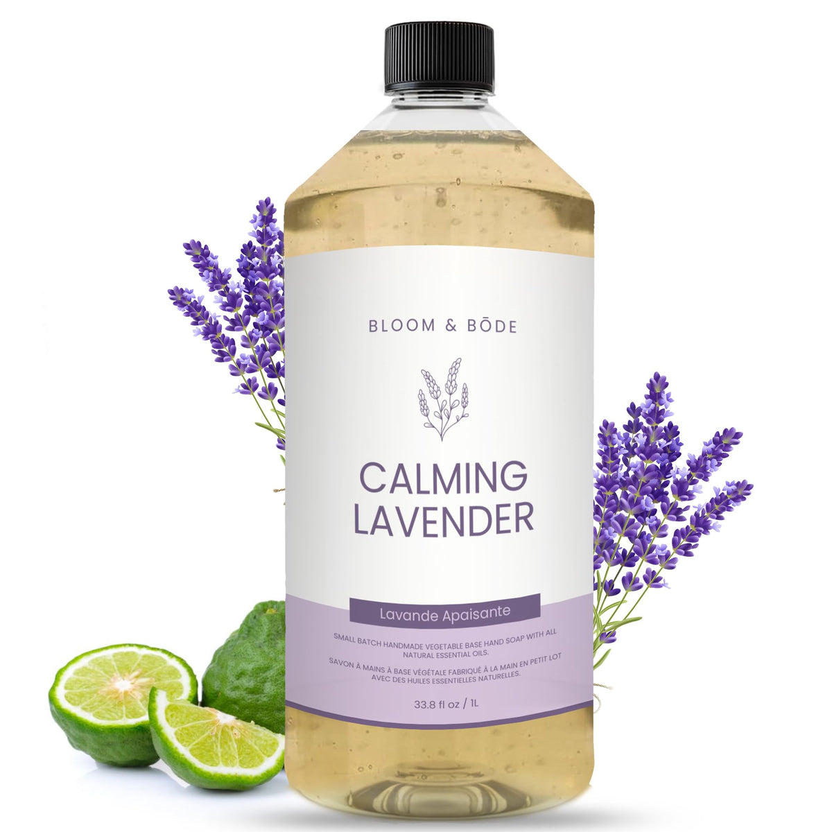 Liquid Hand Soap Refill With Essential Oils, Lavender Scent, 33.8 fl oz A528