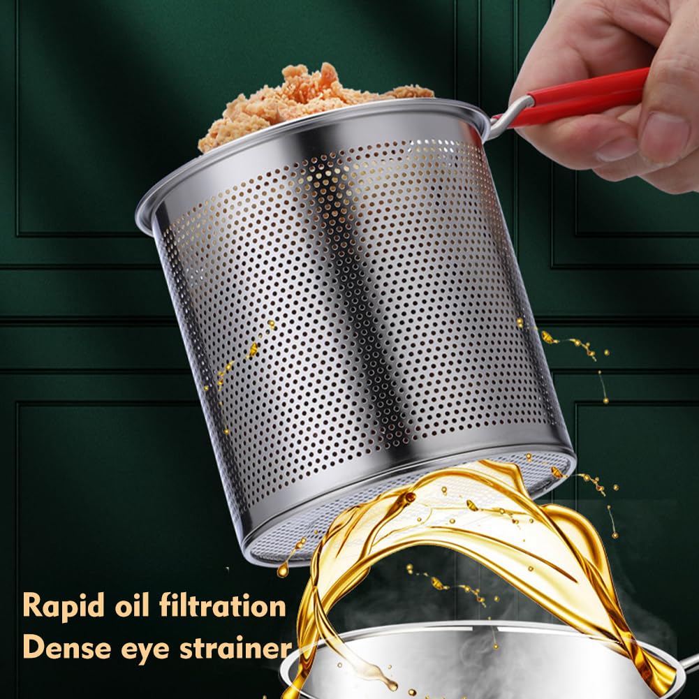 Small Stainless Steel Deep Fryer Pot with Basket C36324
