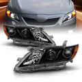 2007-2009 Toyota Camry Black Projector Headlight Assembly Pair Q7120
