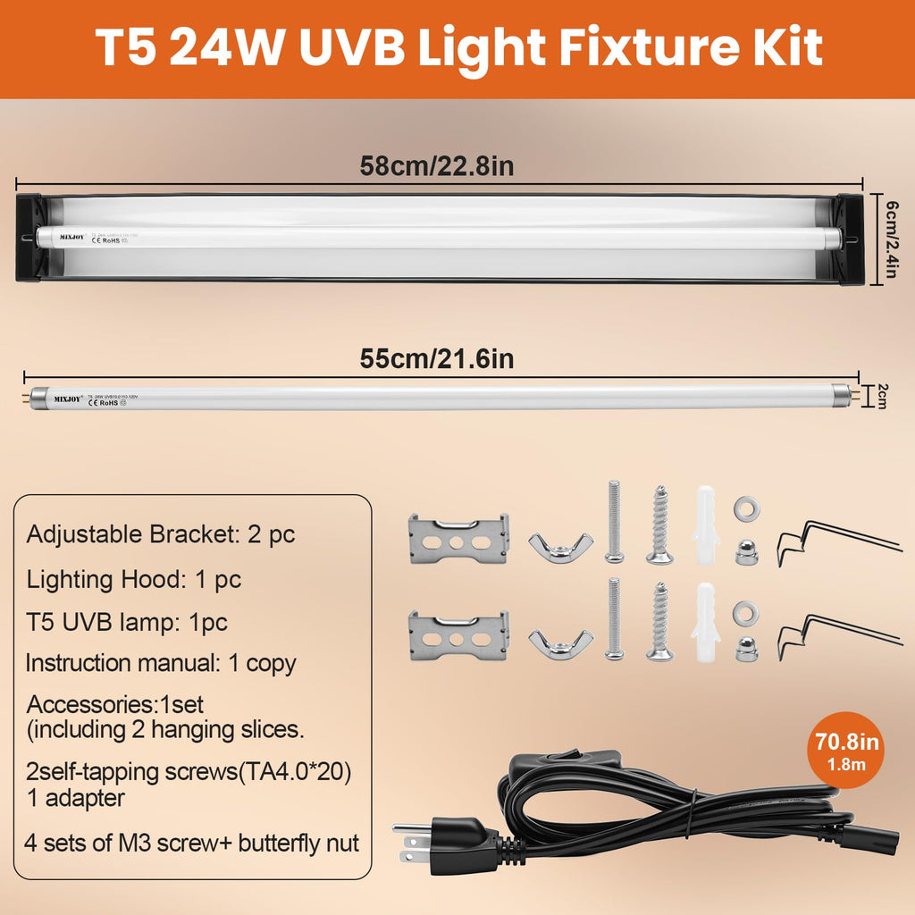 24W 10.0 UVB Reptile Light Kit T9065