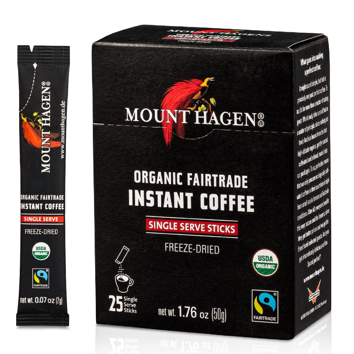25 Count Organic Medium Roast Instant Coffee Packets V651