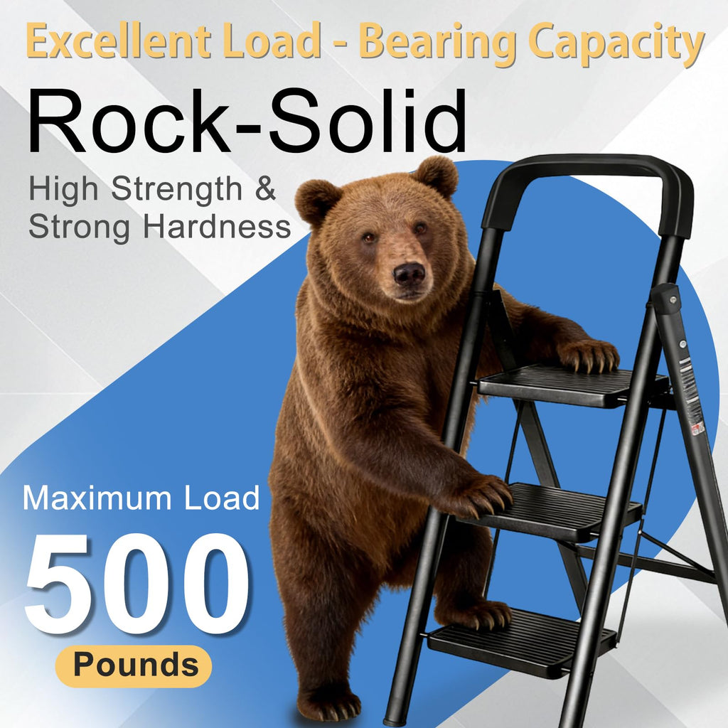 Folding Step Stool with Handrail S31153