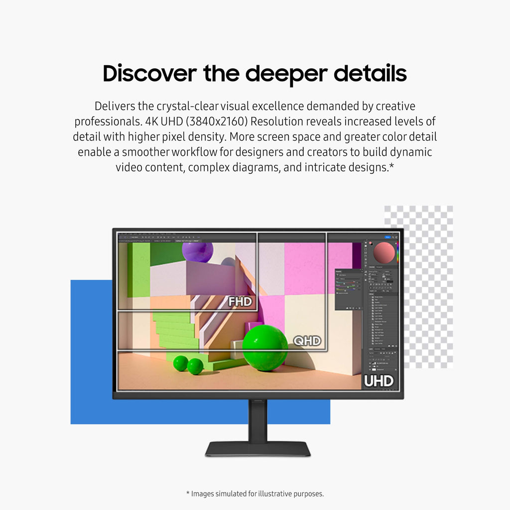 32" 4K UHD Computer Monitor with HDMI DisplayPort USB-A C465527