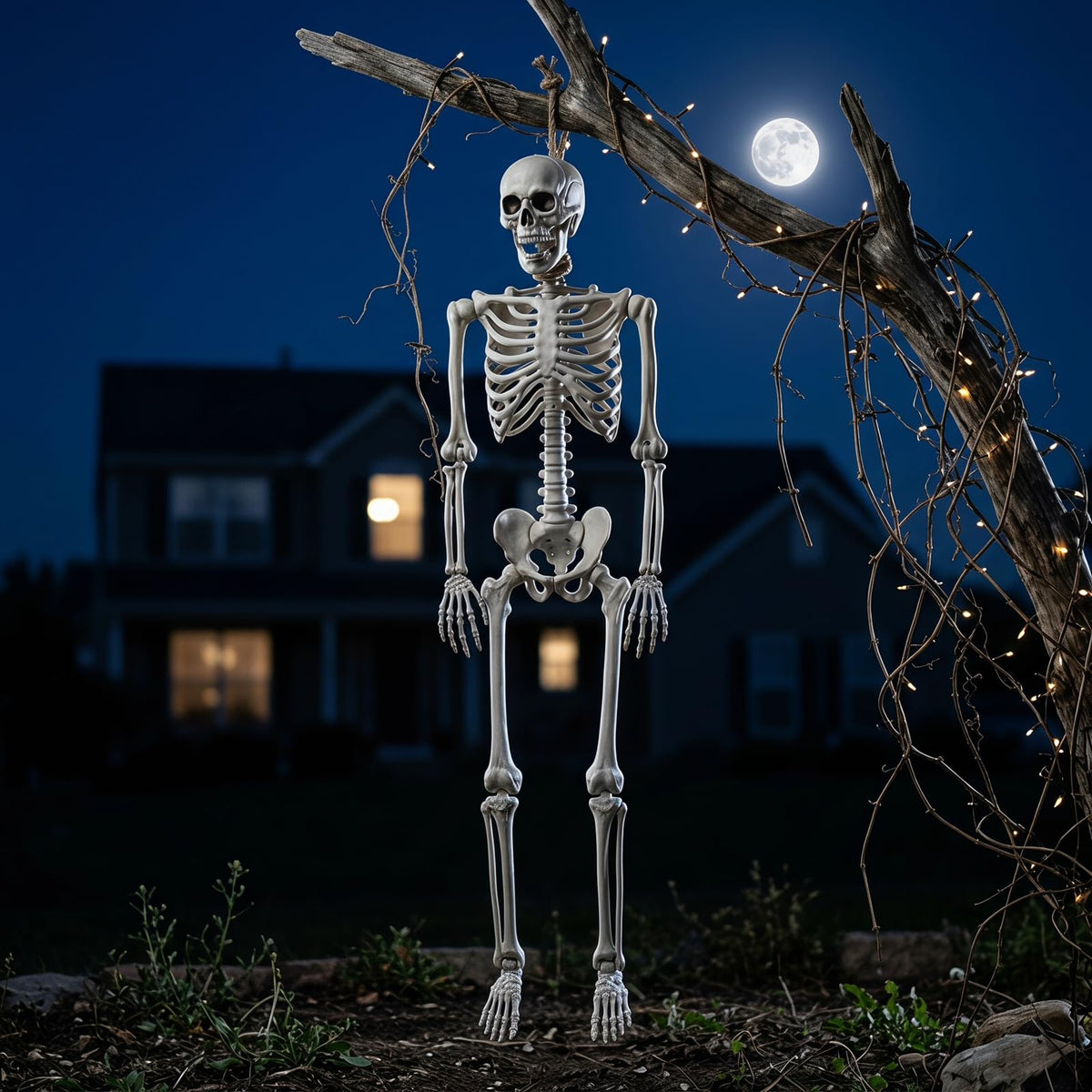 Life Size Posable Skeleton Halloween Decoration S49208
