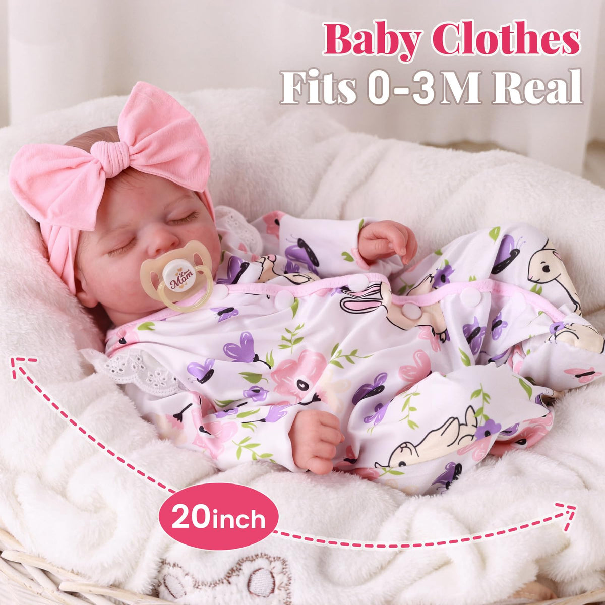 20 Inch Reborn Baby Dolls Girl with Play Set L1823