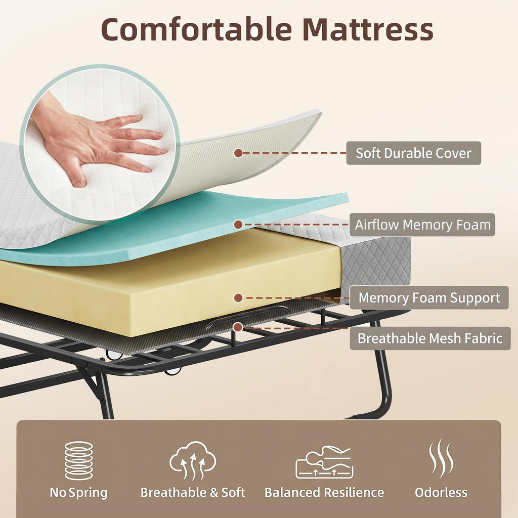 Adjustable Folding Bed with Mattress C540