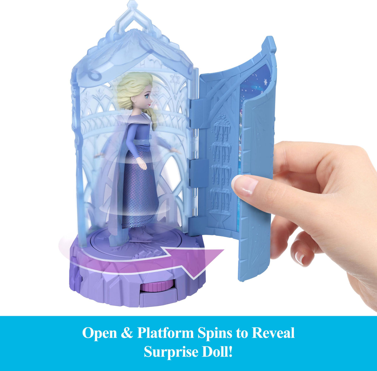 Small Dolls & Mini Castle Playsets with Spinning Doll Reveal F61367