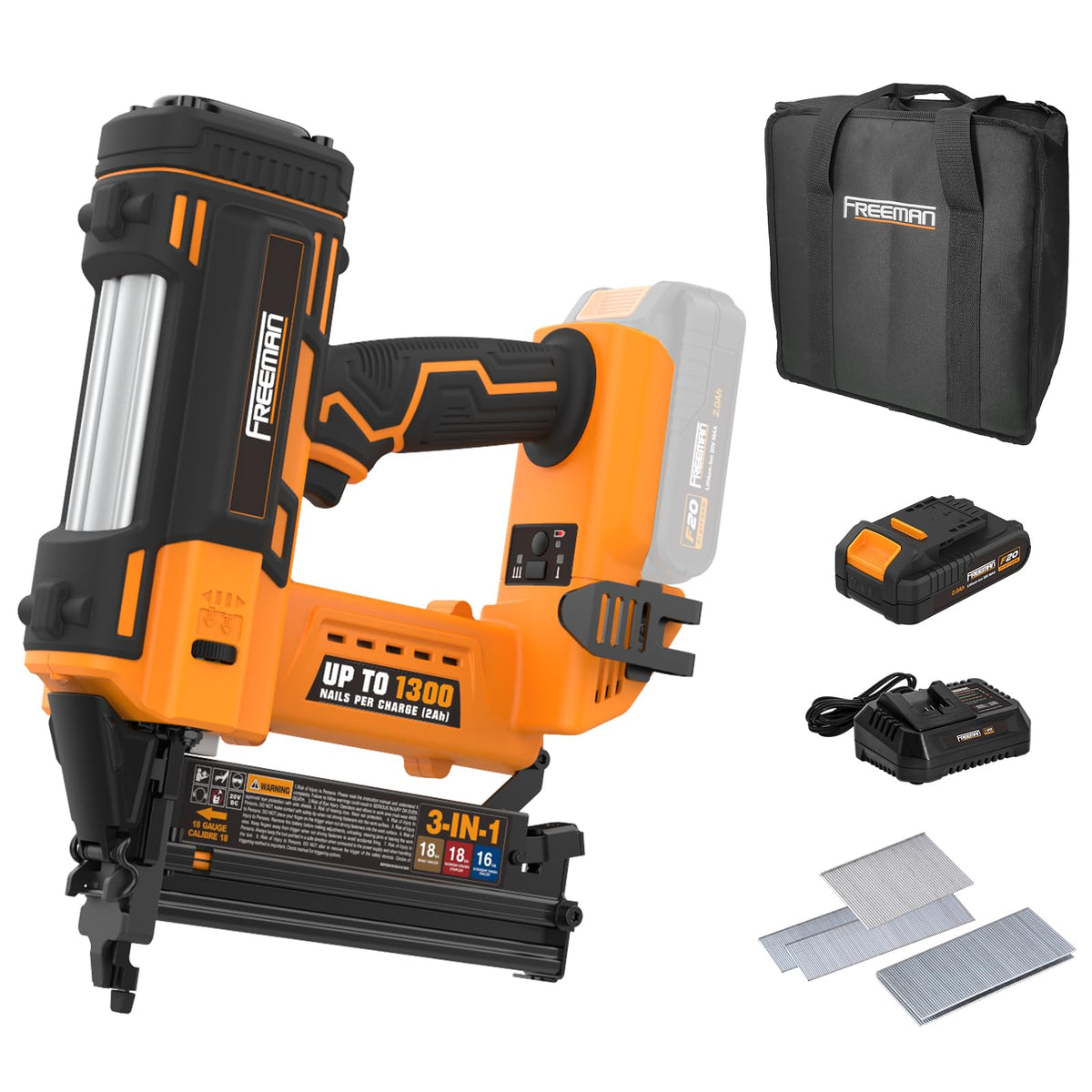 Cordless 3-in-1 Nailer Kit W6203