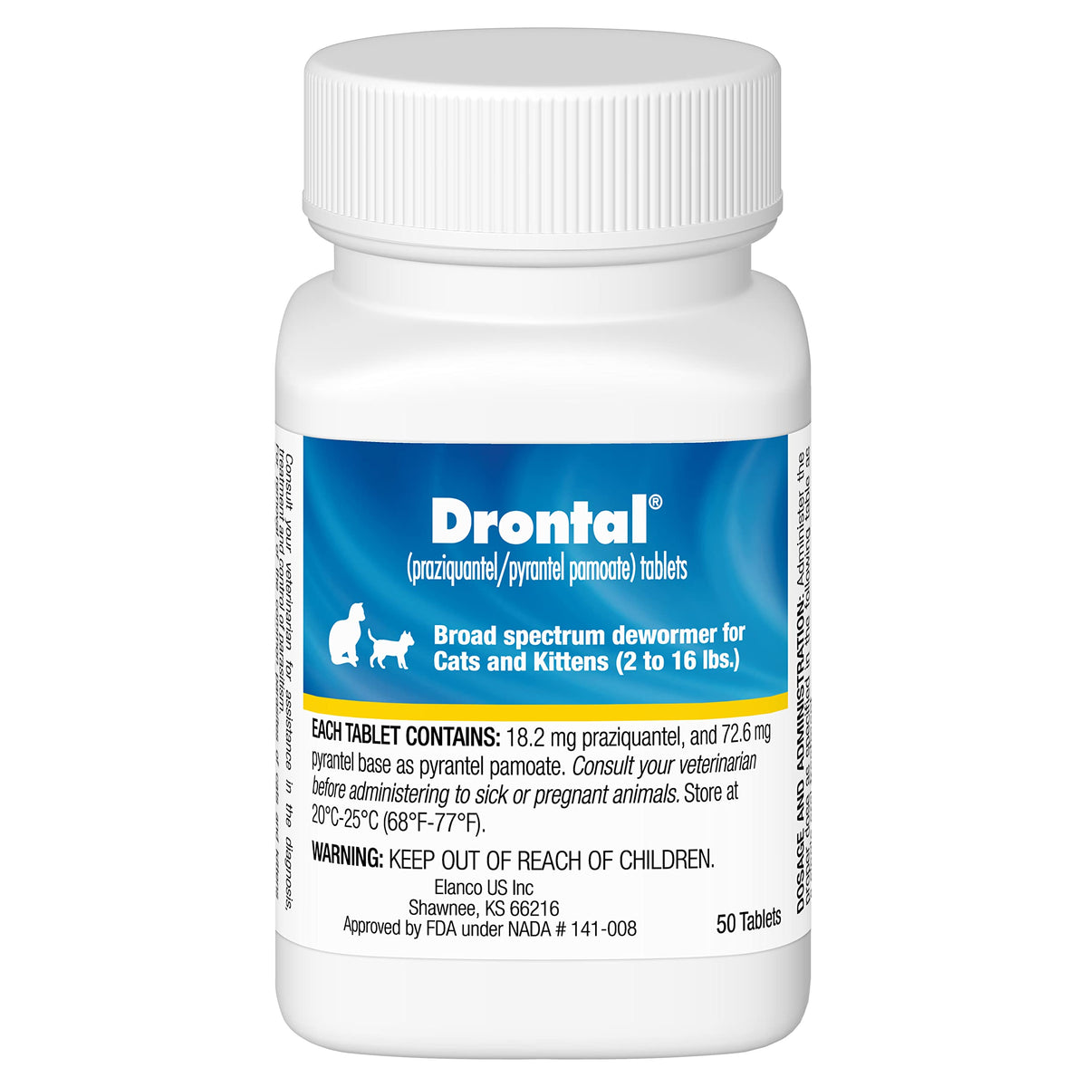 Cat and Kitten Dewormer 50 Tablets F576