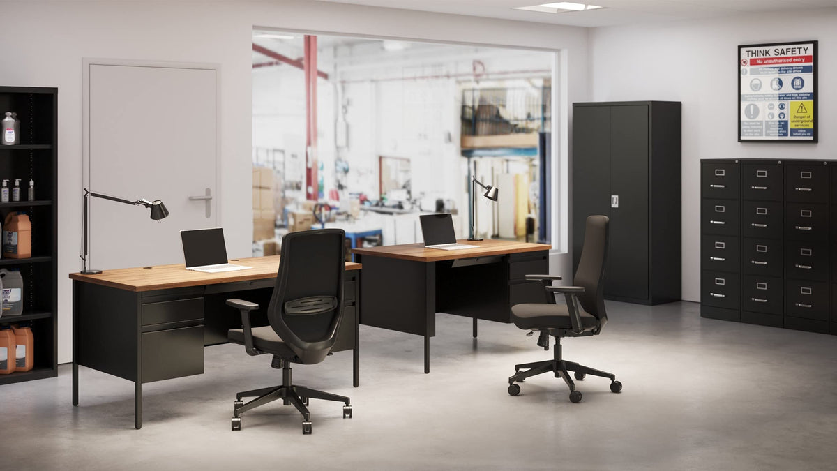 4 Drawer Letter Width Vertical File Cabinet Black P53009