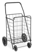 Extra Large Foldable Shopping Cart with Wheels, 100 Lb Capacity, Steel Frame, Black X6182