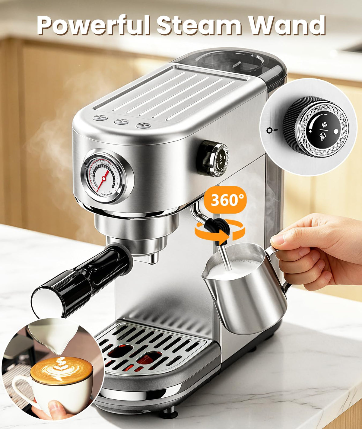 20 Bar Espresso Machine with Milk Frother R74068