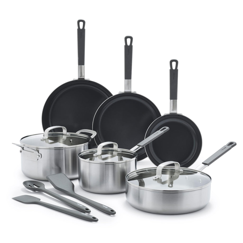 Stainless Steel 12 Piece Nonstick Cookware Set S543231