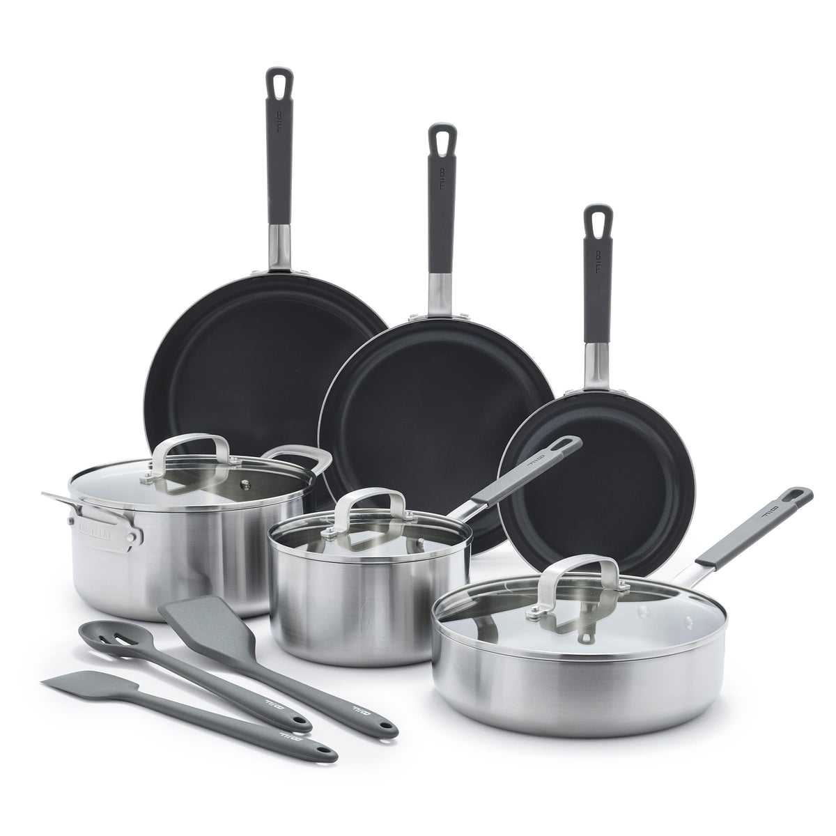 Stainless Steel 12 Piece Nonstick Cookware Set S543231