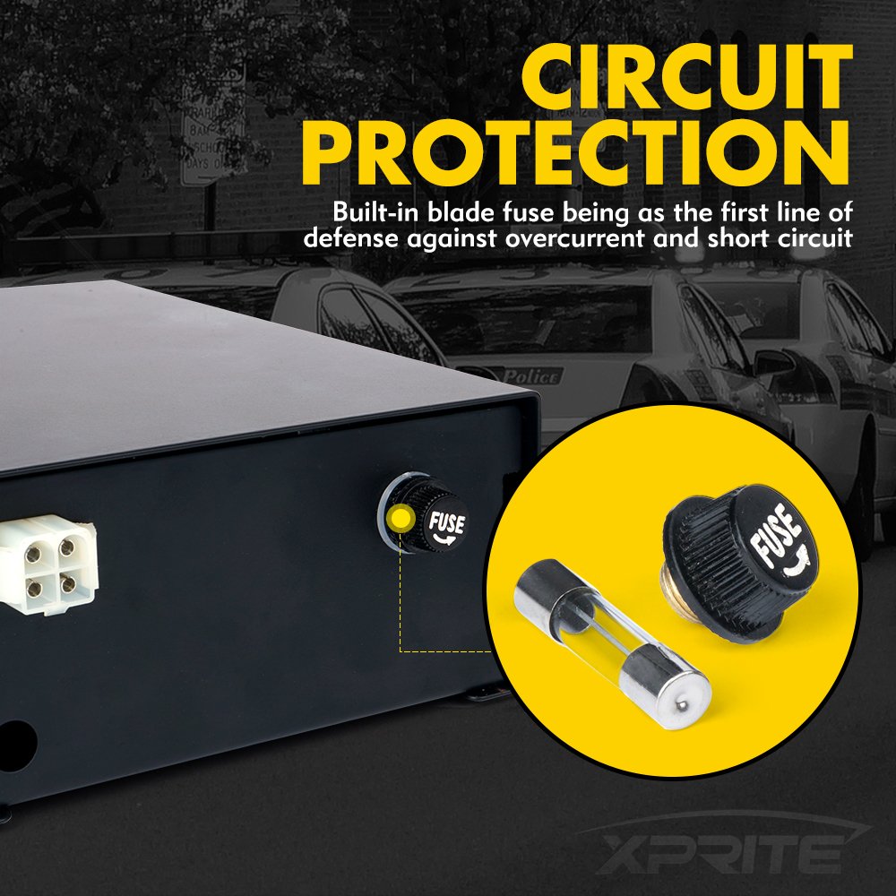 12V 100W 7 Tone Warning Speaker Siren Set with Microphone V433