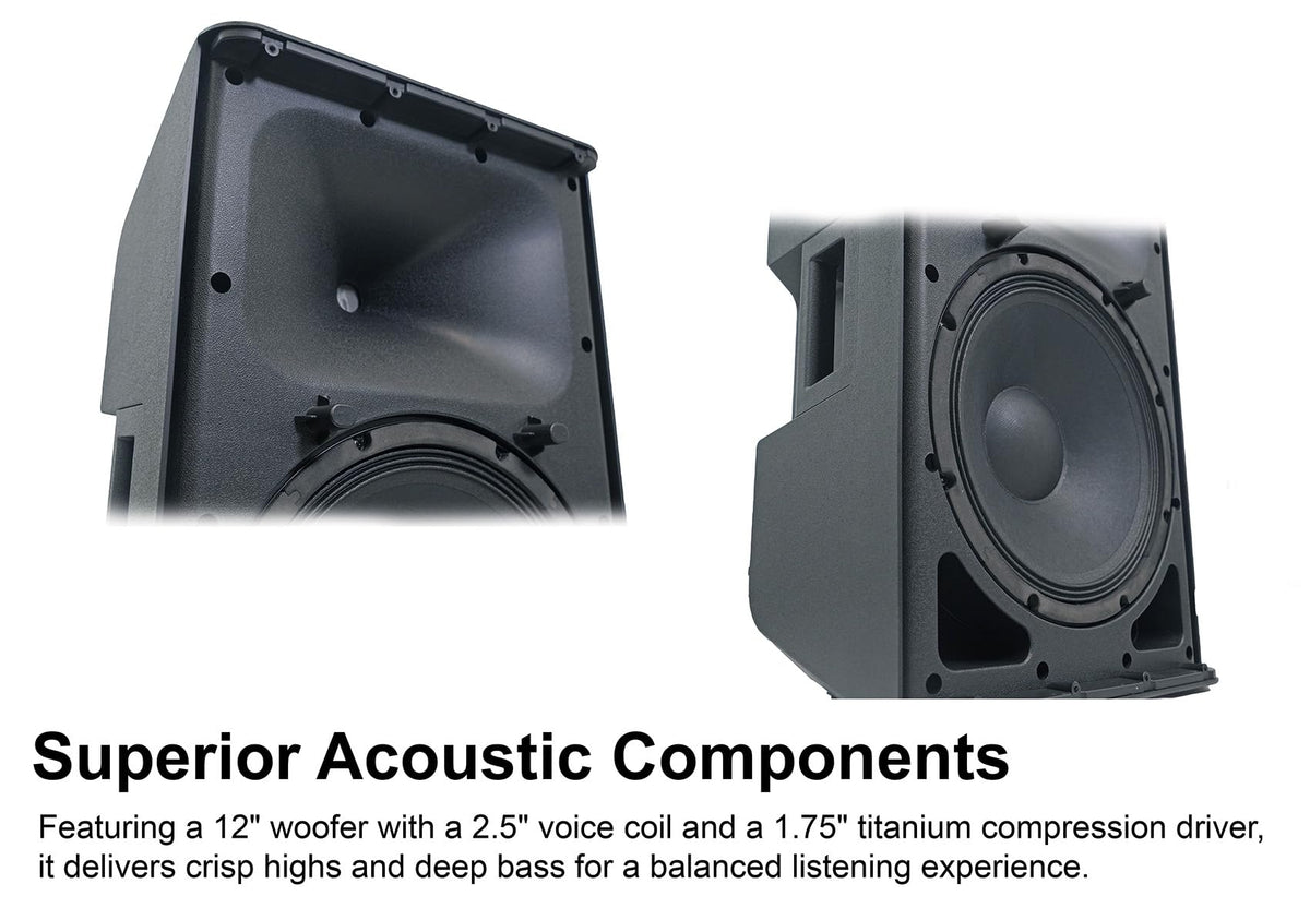 12" Powered PA Speaker Pair E4927