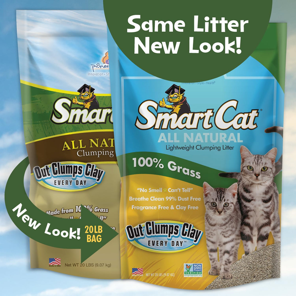 All Natural Clumping Cat Litter, 20 Pound, Unscented, Lightweight N914