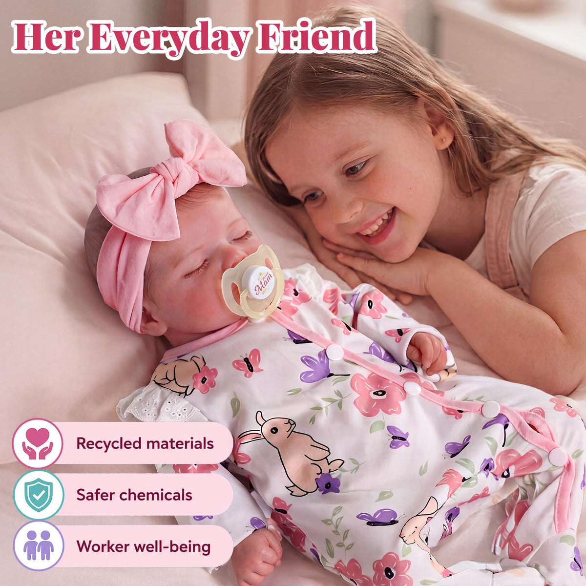 20 Inch Reborn Baby Dolls Girl with Play Set L1823