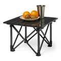 Folding Camping Table Alloy Steel Aluminum Small Black E56881