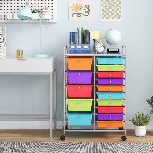 15 Drawer Rolling Storage Cart Q22418