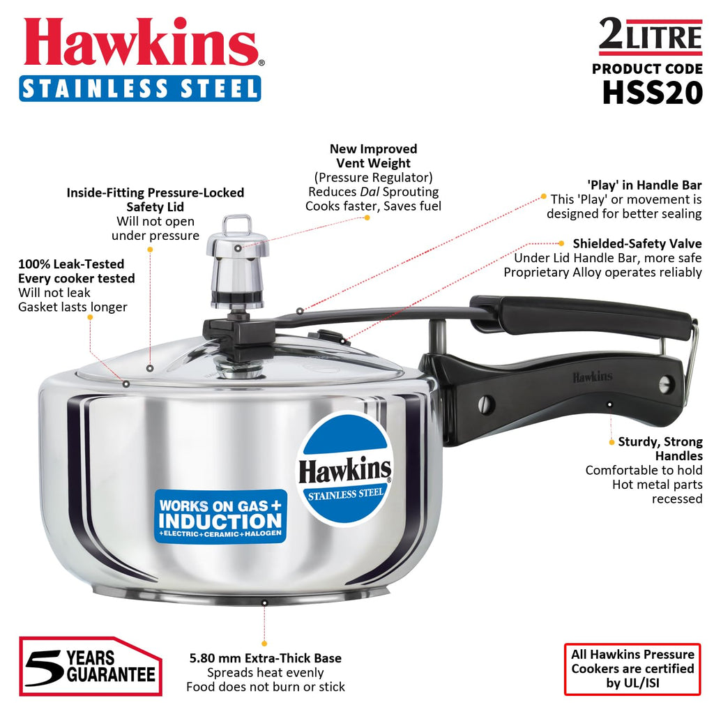 2 Litre Pressure Cooker E60958