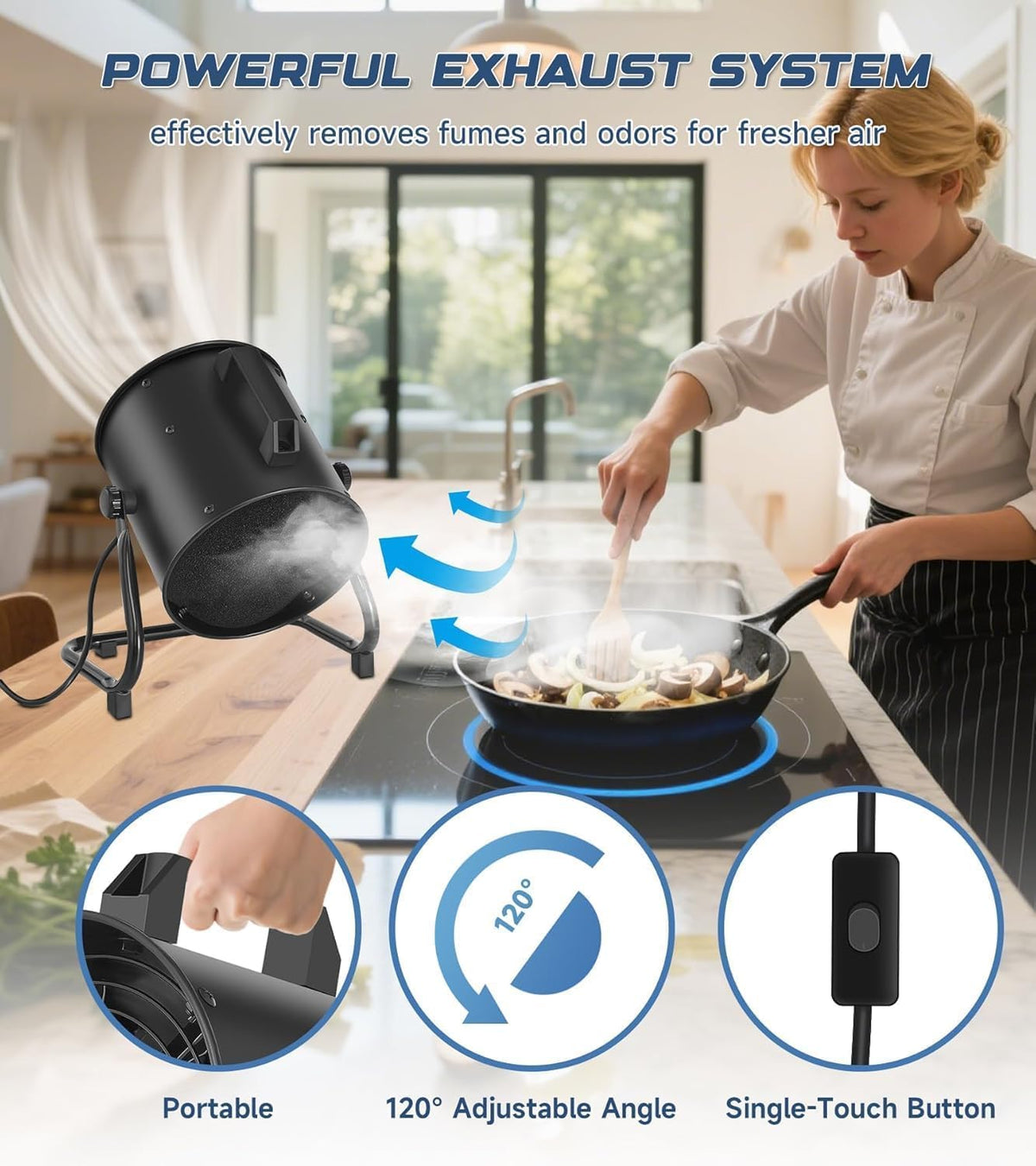 8'' Portable Range Hood with Switch U86018