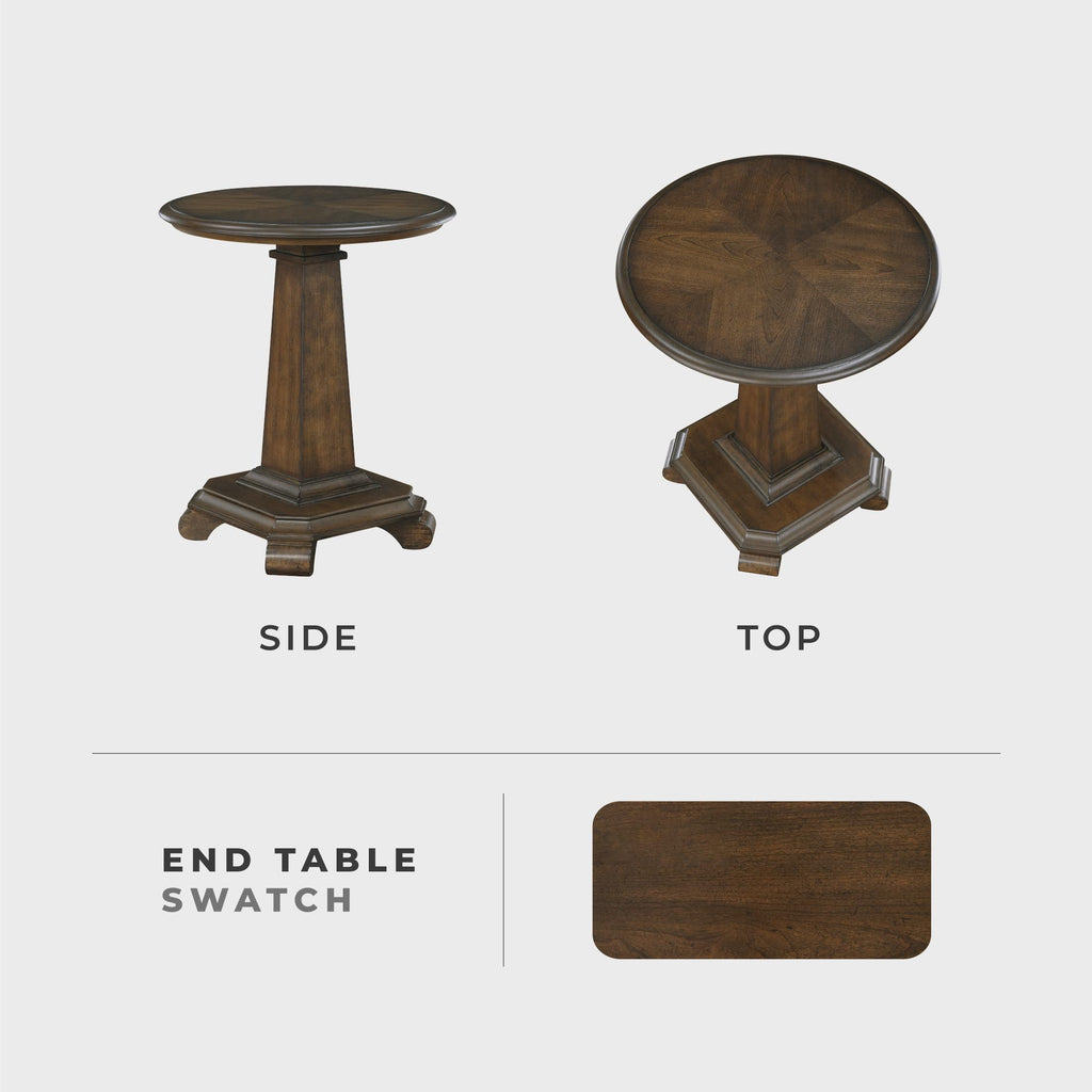22" Round Wood End Table J165249