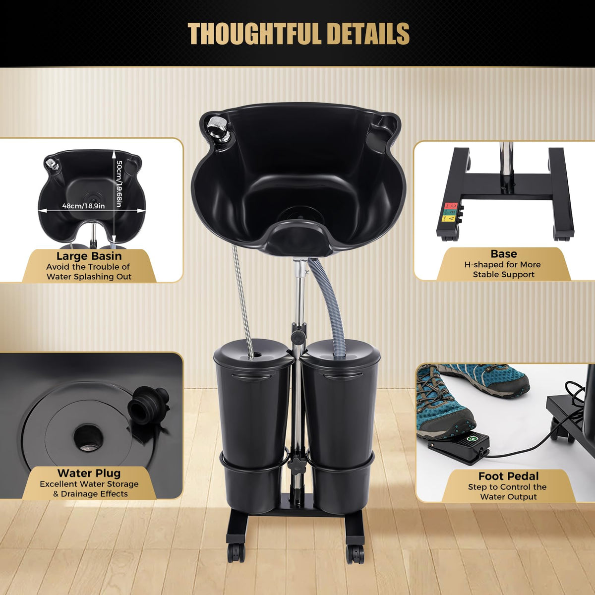 Portable Shampoo Bowl with Electric Pump K513121