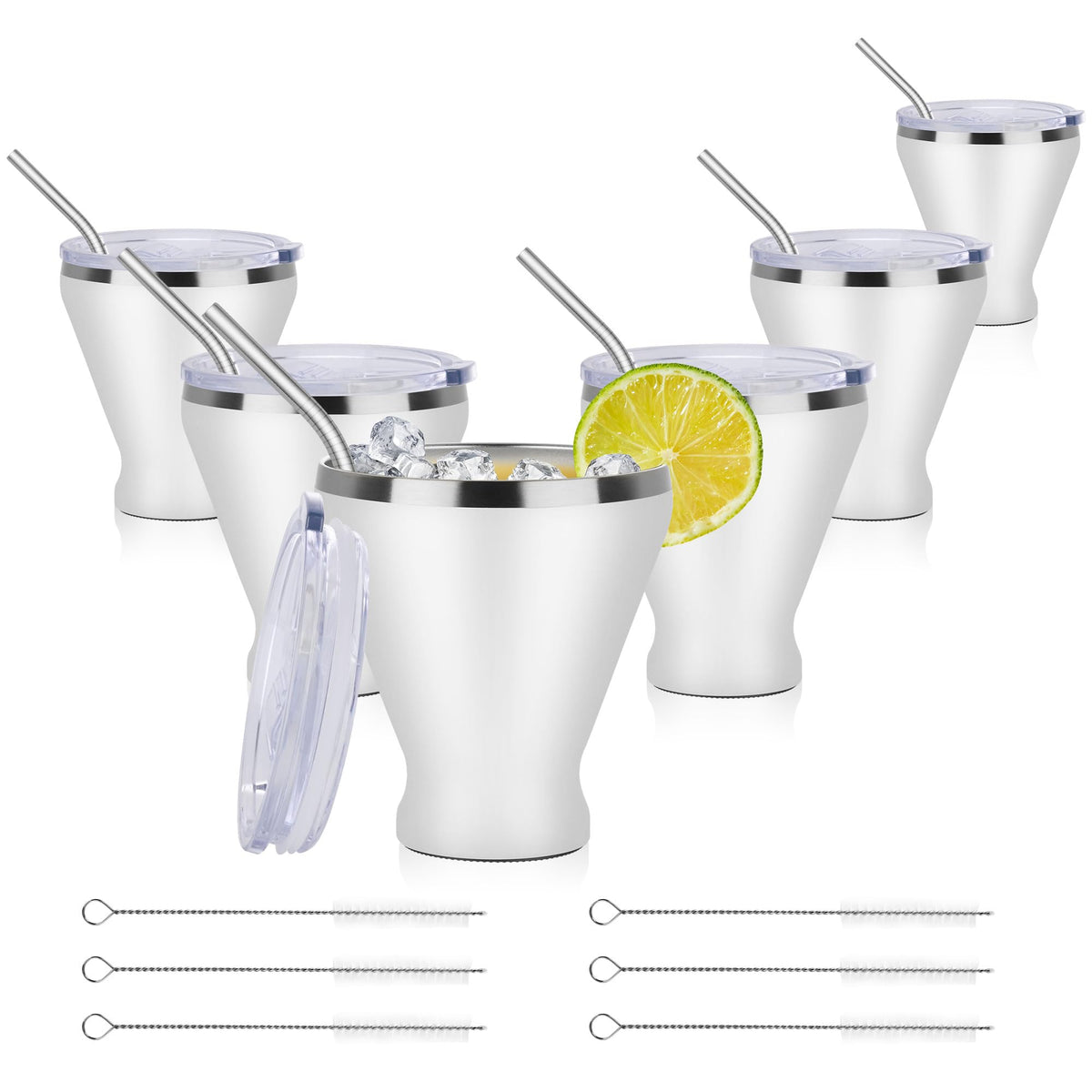 Stemless Insulated Martini Glass Set of 6 M18854