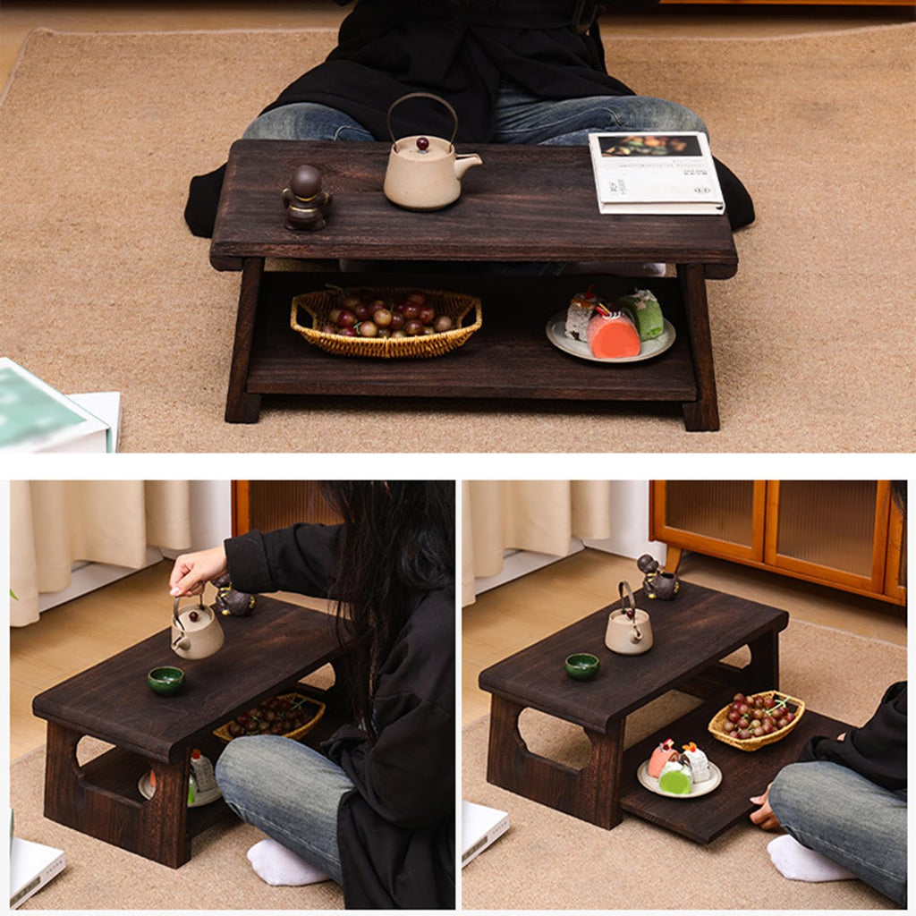 Foldable Japanese Low Floor Table 60x30x22cm X4283