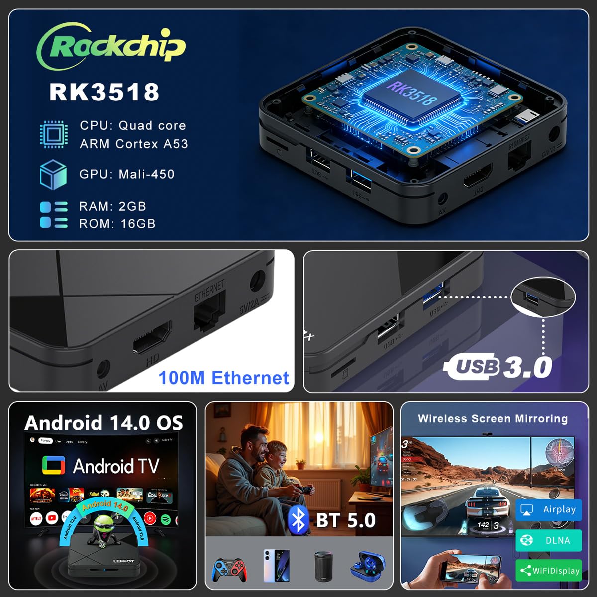 Android 14.0 4K Ultra HD TV Box N123655