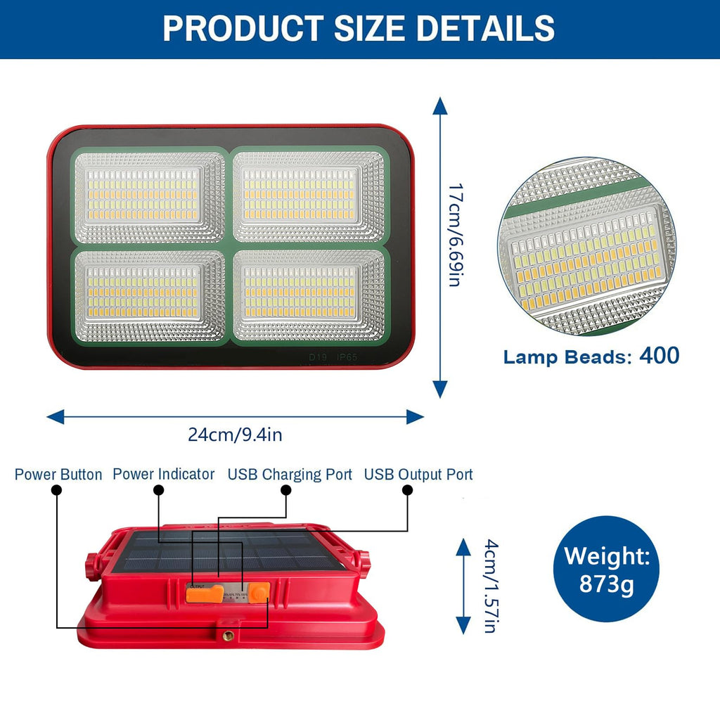 Portable Rechargeable Magnetic Work Light 16500mAh 200W 15000LM IP69 B8811