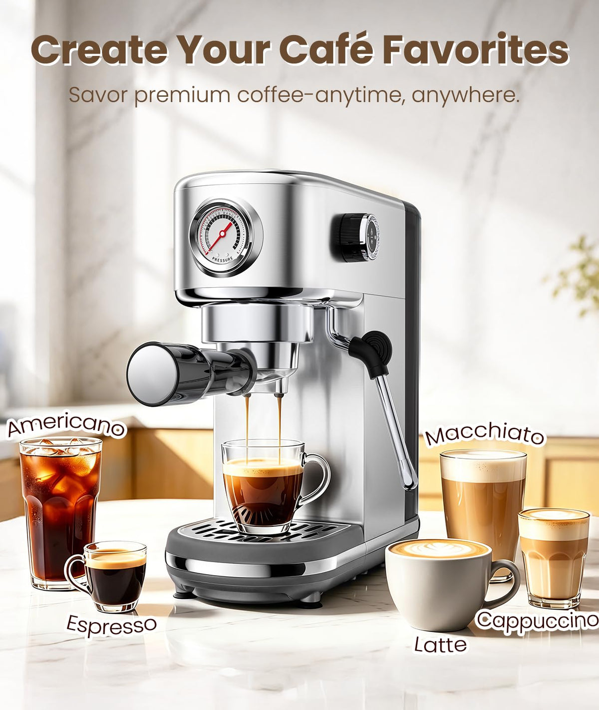 20 Bar Espresso Machine with Milk Frother R74068