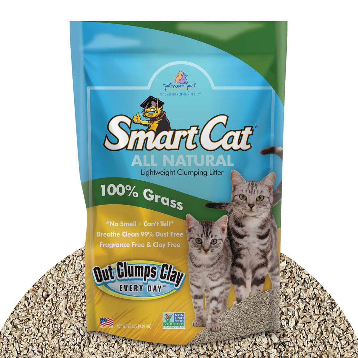 All Natural Clumping Cat Litter, 20 Pound, Unscented, Lightweight N914