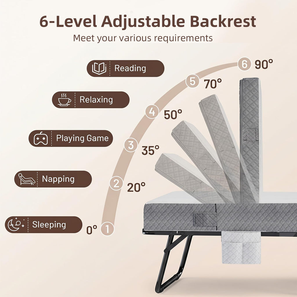 Adjustable Folding Bed with Mattress C540