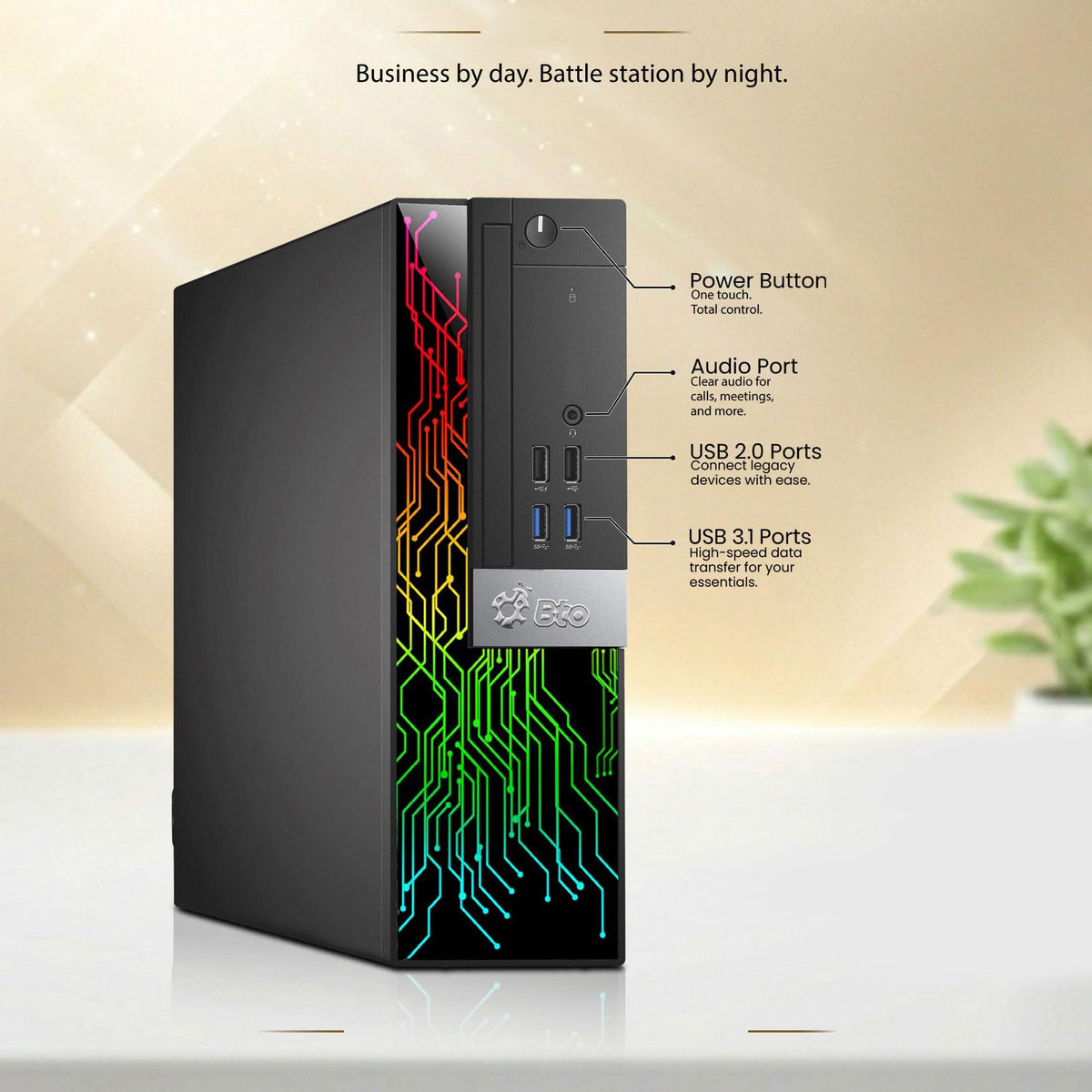 SFF Desktop Computer Intel Core i5 16GB RAM 128GB SSD 500GB HDD GT 1030 Gaming PC Y77334