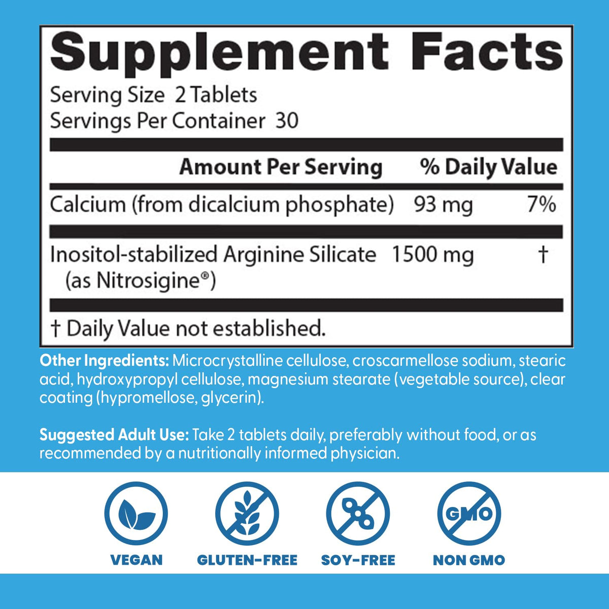 Arginine Complex 1500 mg 60 Tablets K837756